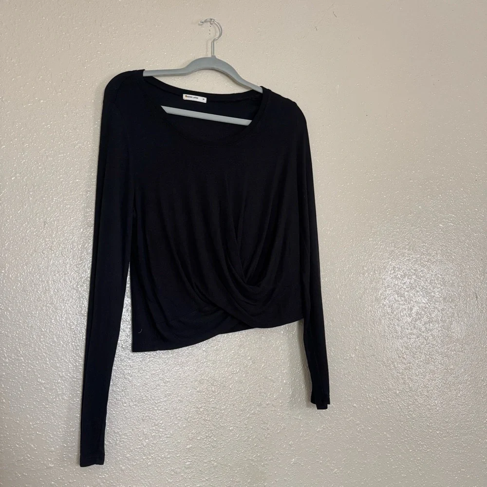 Marine Layer Lexi Rib Twist Front Long Sleeve Top - Picture 6 of 6